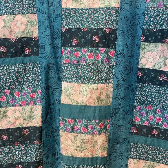 Quilted patchwork vest lightweight snap closure one size - Picture 6 of 6